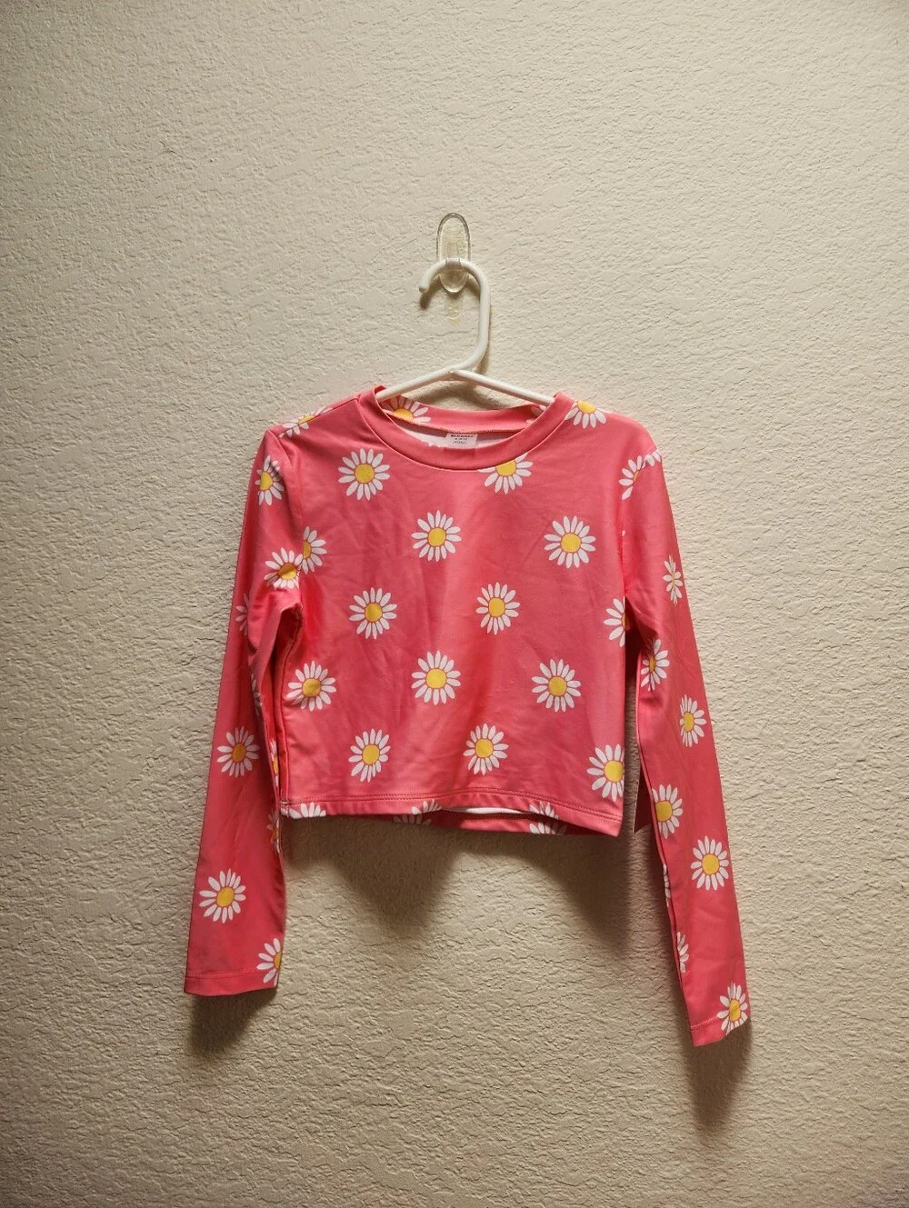 Old Navy Girls 4 Piece Matching Tankini Swim Set Pink Daisy Size Small